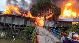 Kebakaran pemukiman rumah warga